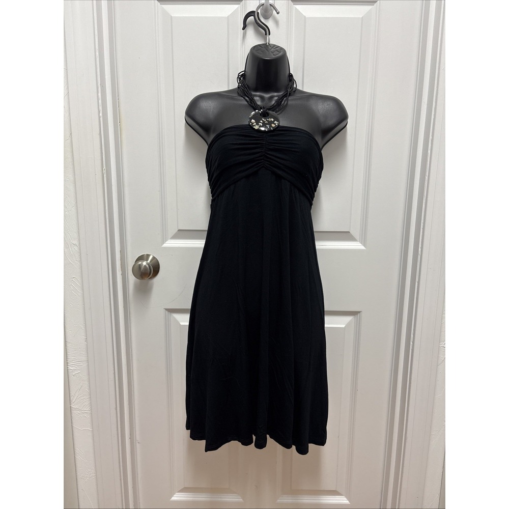 Black Strapless Empire Waist Sundress Women's ‎ – Casual Cocktail Dress Large